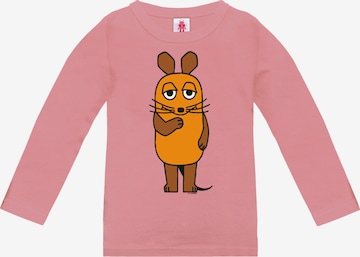 LOGOSHIRT Shirt 'Die Sendung mit der Maus - Die Maus' in Pink: front