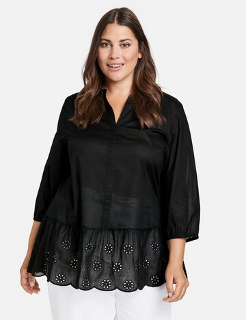 SAMOON Blouse in Black: front