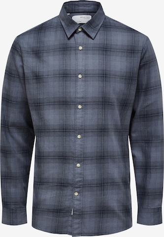 SELECTED HOMME Button Up Shirt 'Robin' in Blue: front