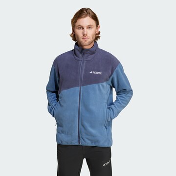 ADIDAS TERREX Funktionele fleece-jas in Blauw: voorkant
