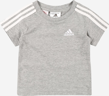 ADIDAS SPORTSWEARTehnička sportska majica 'Essentials 3 Stripes' - siva boja: prednji dio