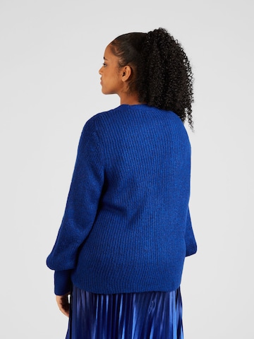 ONLY Carmakoma Knit Cardigan 'CLARE' in Blue