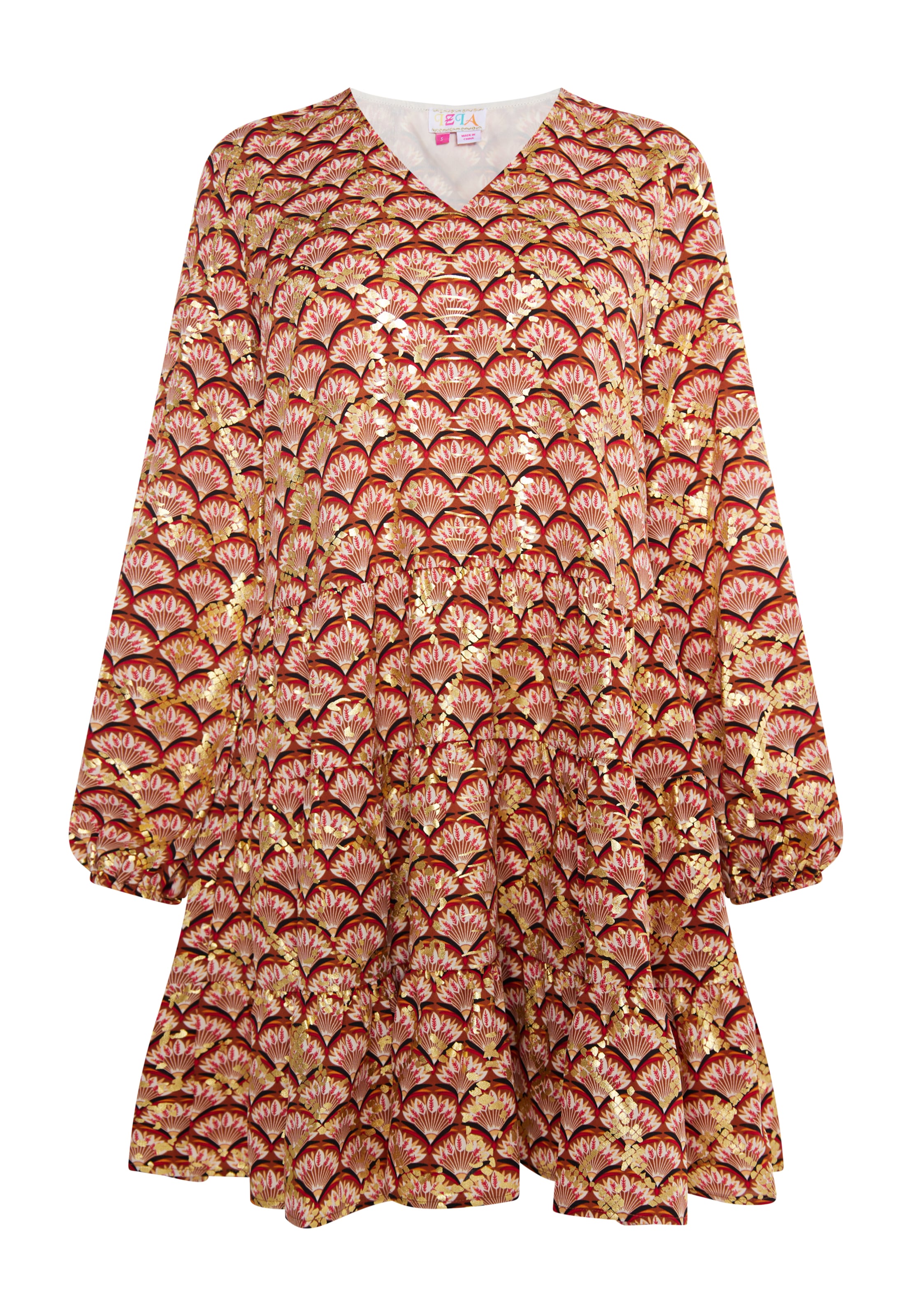 IZIAKošulja haljina - smeđa boja: prednji dio