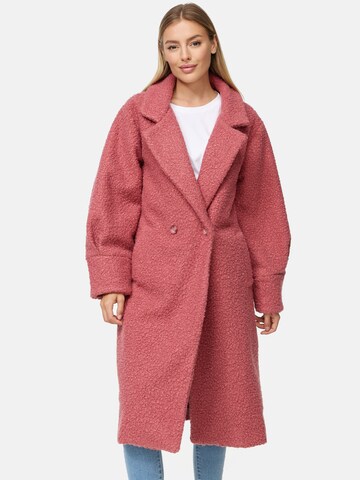 Threadbare Between-seasons coat 'Sunflower' in Pink: front