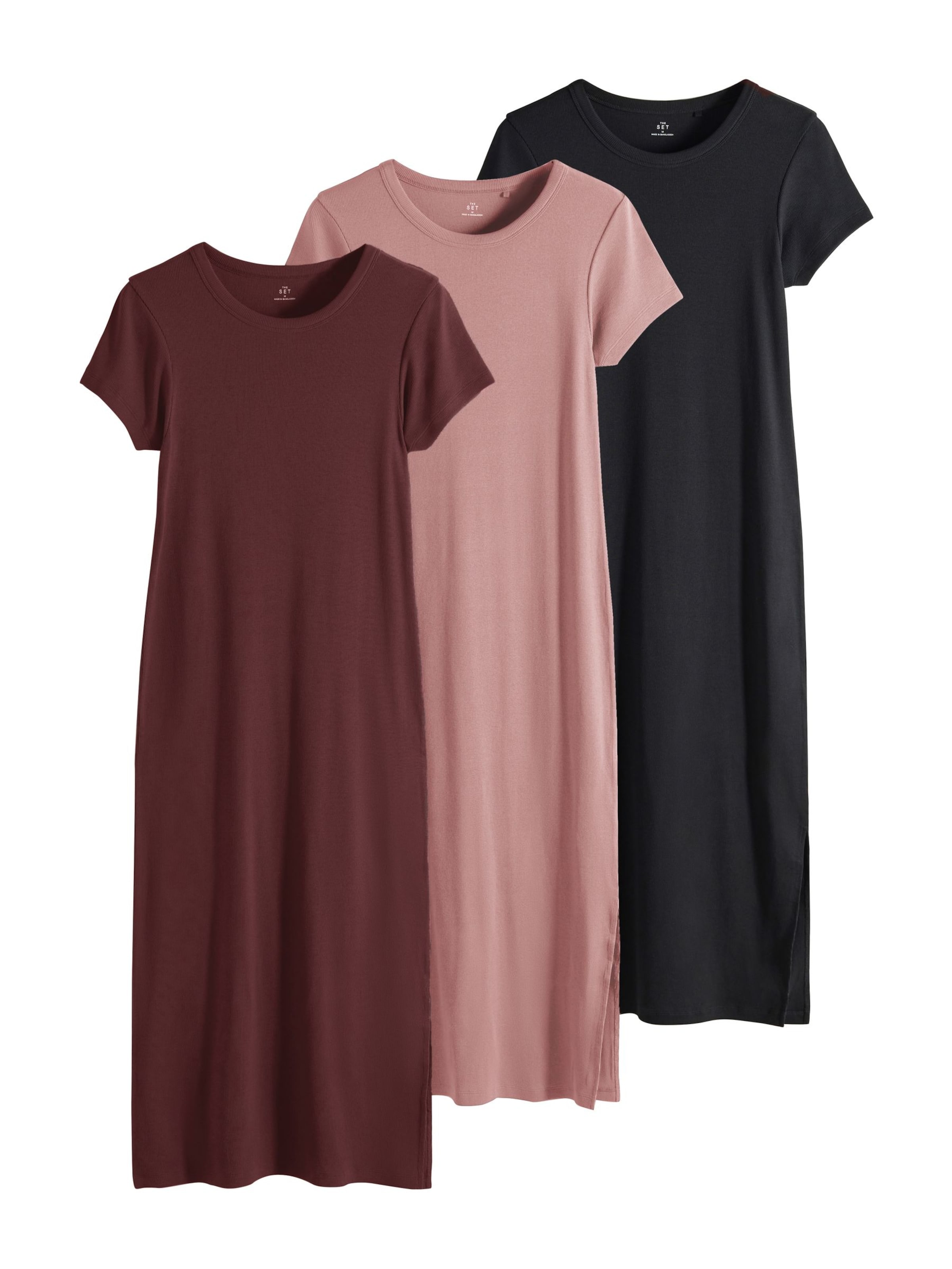 The Set Jurk in de kleur Cyclaam / Pitaja roze / Zwart, Productweergave