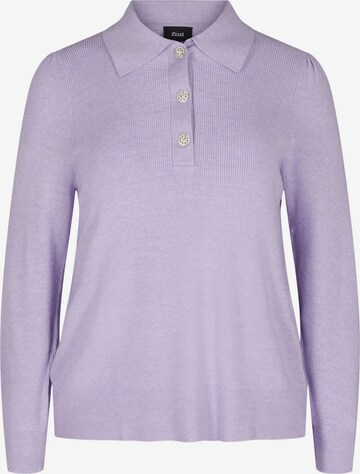 Pull-over 'Mella' Zizzi en violet : devant