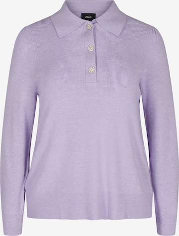 Zizzi Sweater 'Mella' in Purple: front