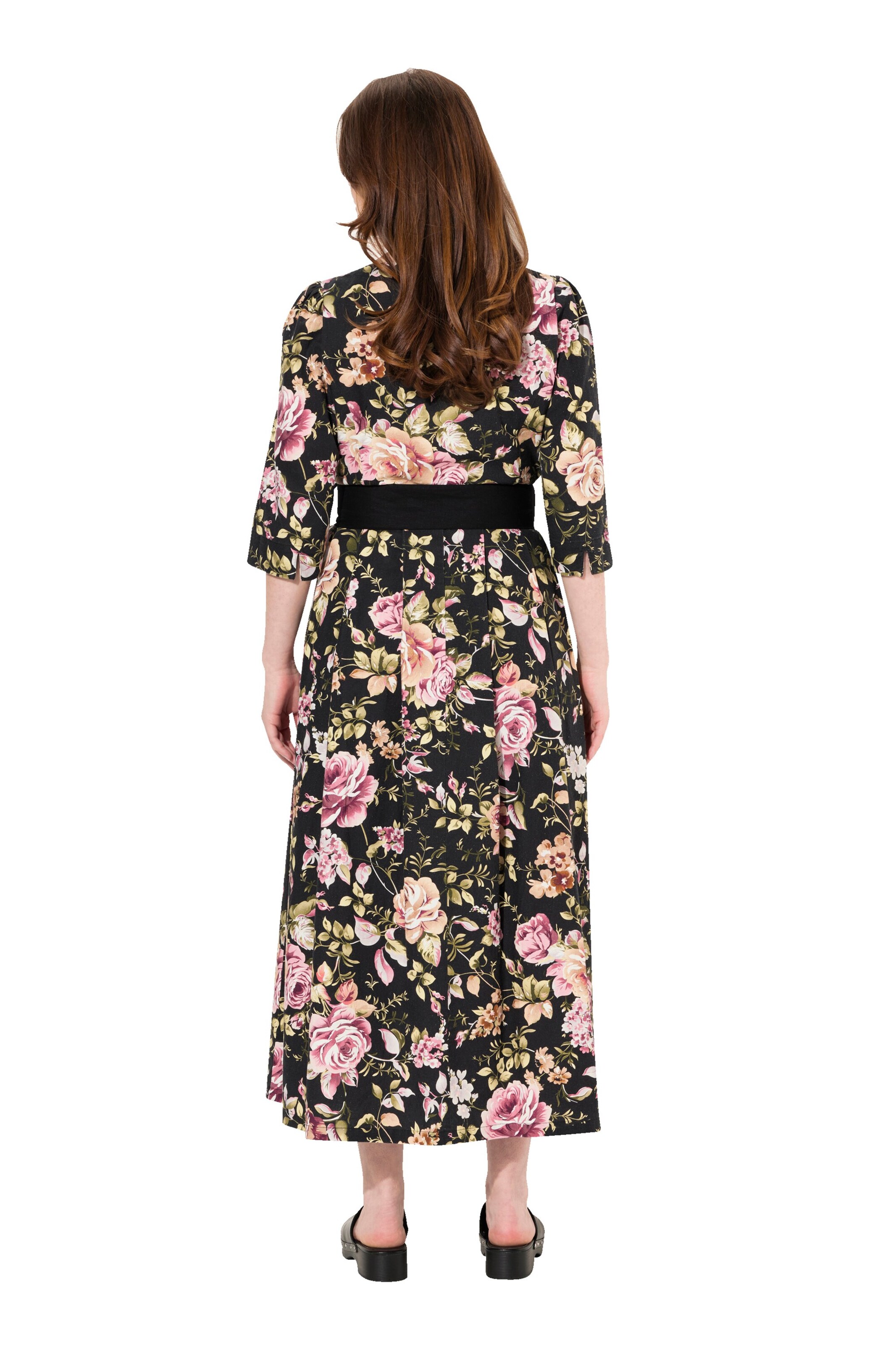 Ulla Popken Blusenkleid in Schwarz