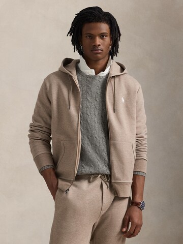 Veste de survêtement Polo Ralph Lauren en beige : devant