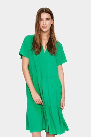 SAINT TROPEZ Shirt Dress 'Eda' in Green: front