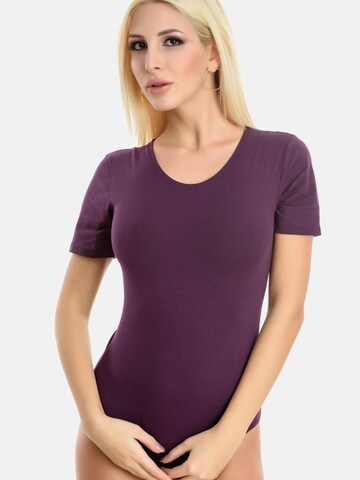 Evoni Bodysuit in Purple: front