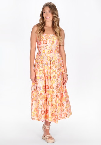 Robe 'Festival' IZIA en orange : devant