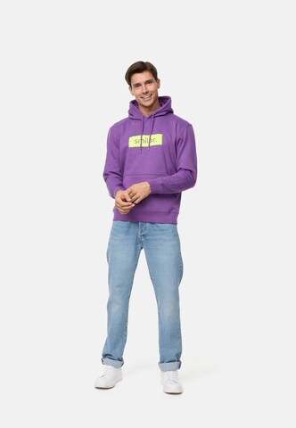 Sweat-shirt smiler. en violet