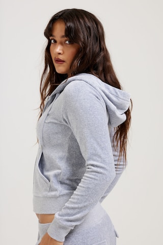 Juicy Couture Sweatjacke 'ROBERTSON HOODIE' in Grau