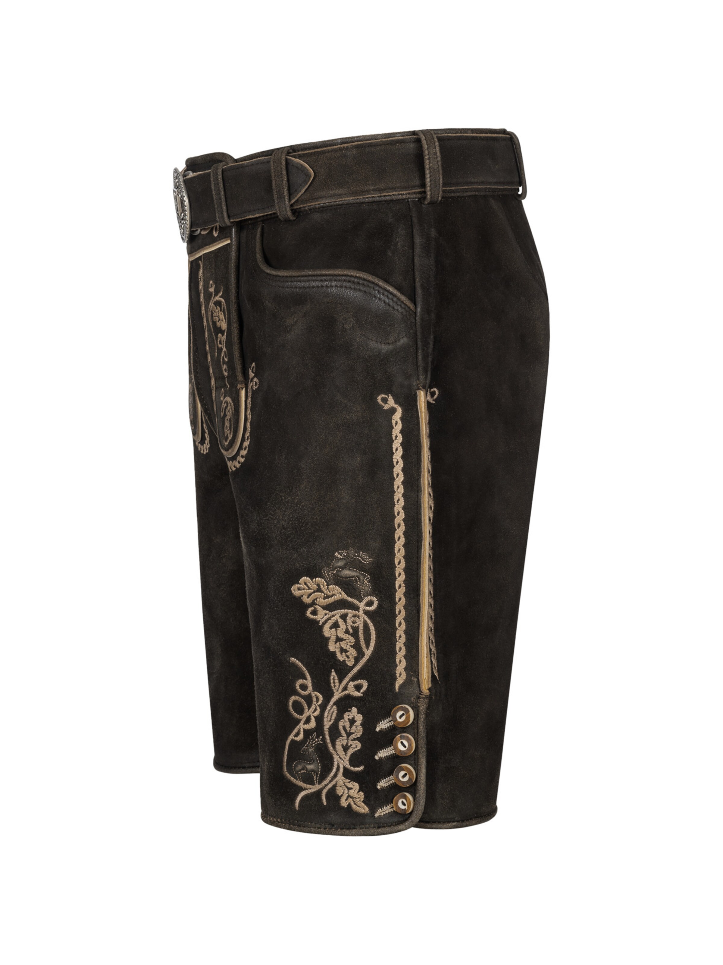 Krüger Buam Regular Klederdracht broek 'Orlando' in Bruin