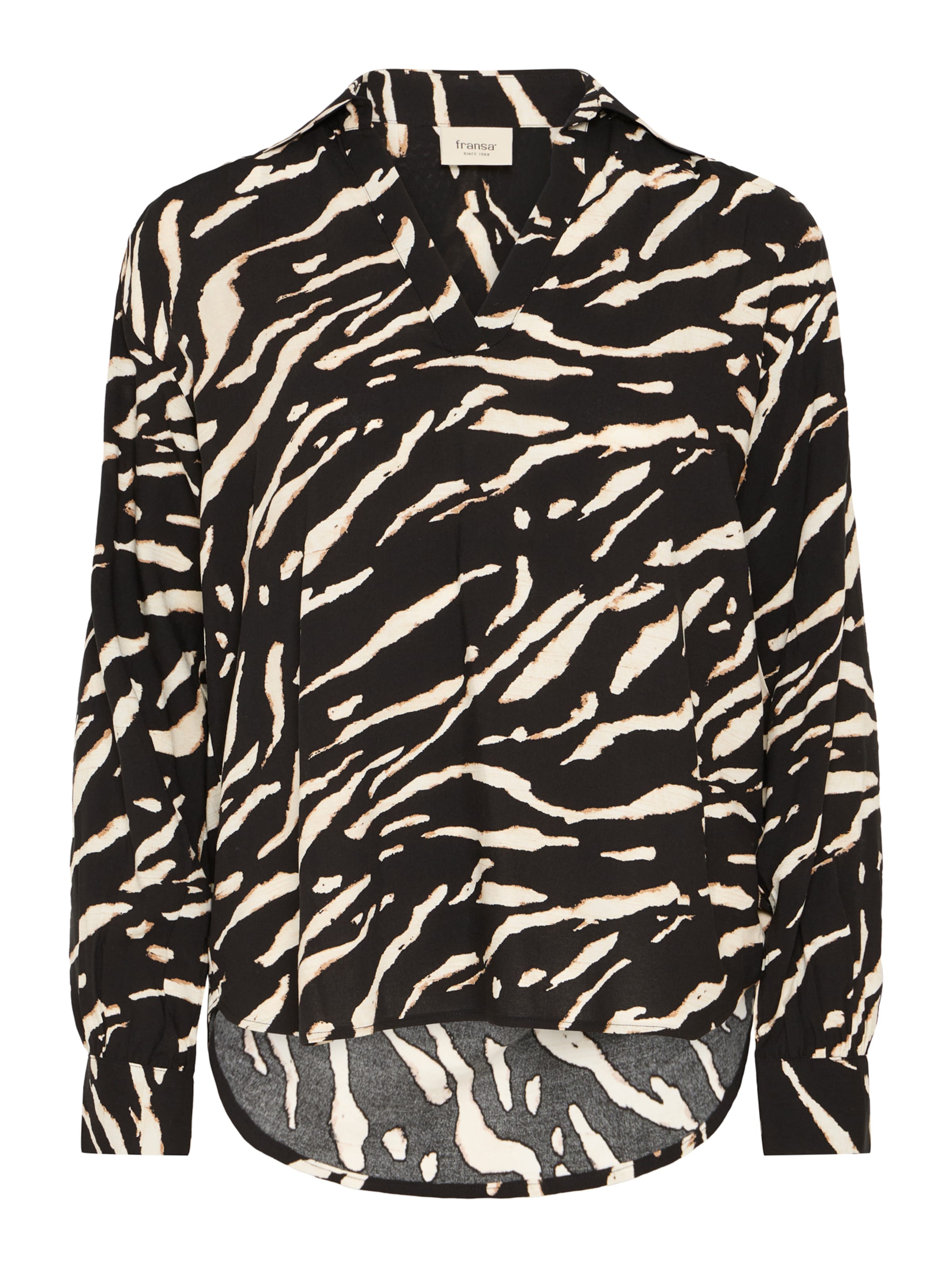 Chemisier 'FRFlowy' Fransa en noir : devant