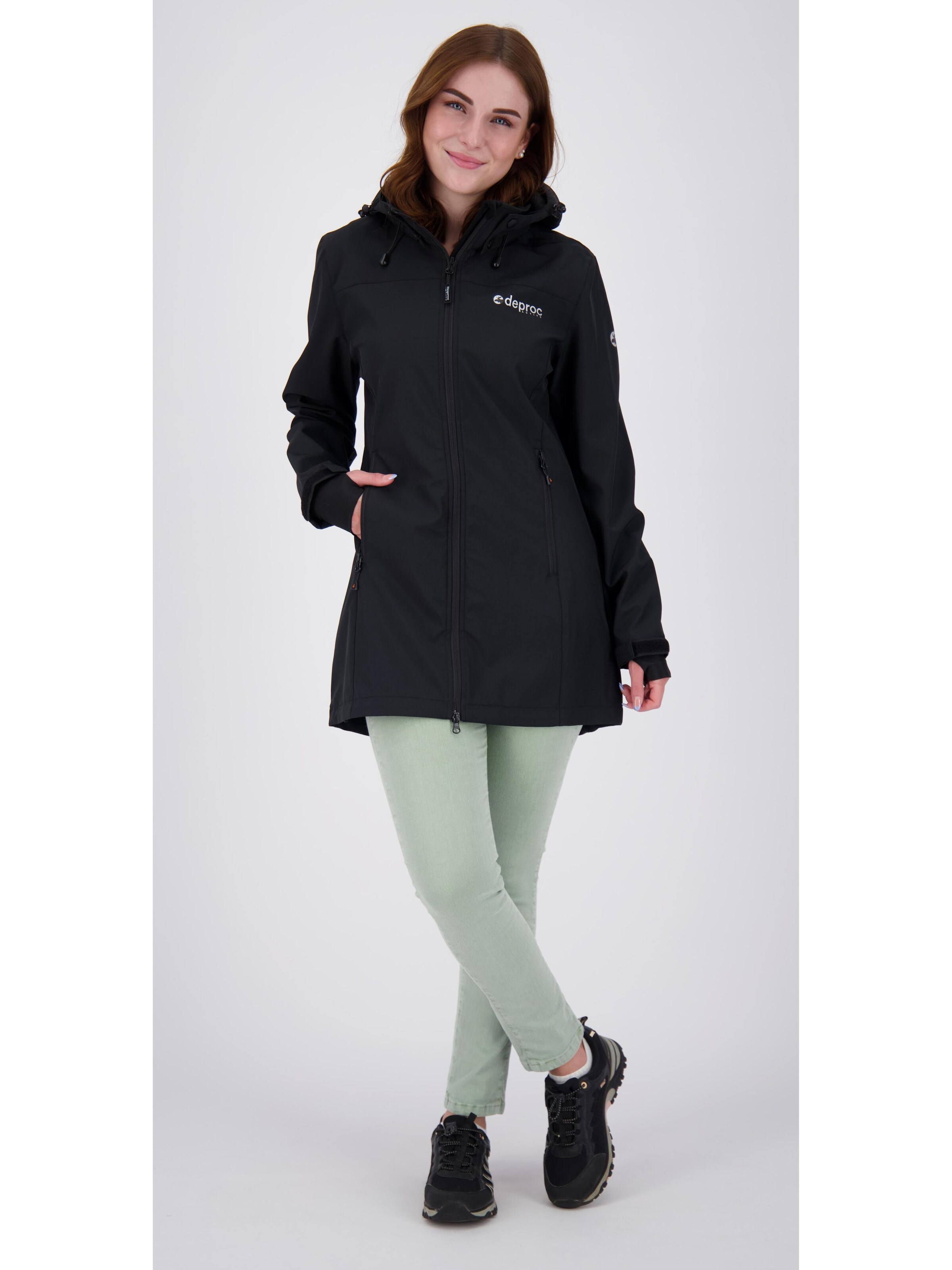 deproc Übergangsparka 'CAVELL LONG WOMEN'‌‌‌‌‌‌‌‌ in Schwarz