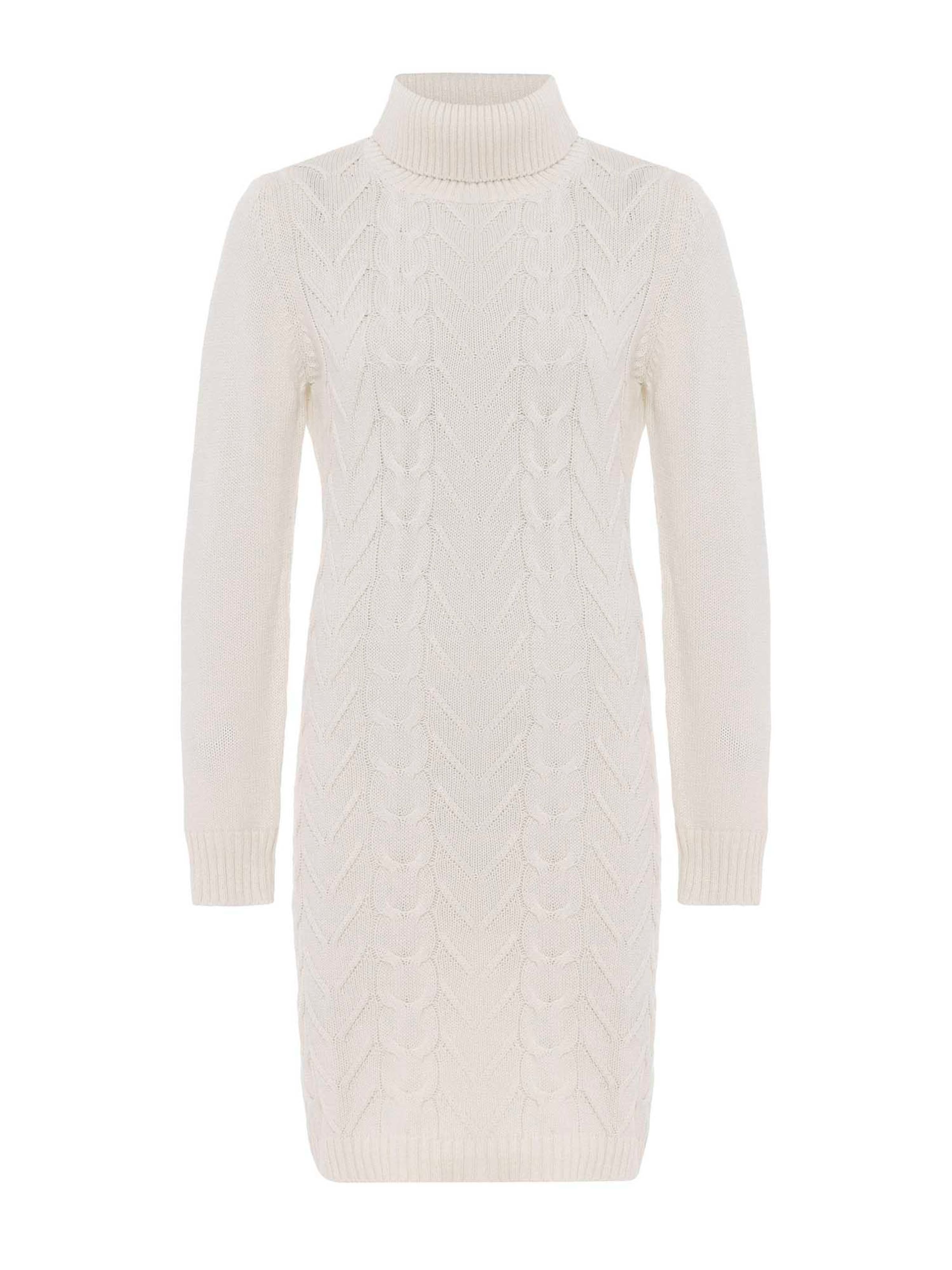 Moxx Paris Pletené šaty - Béžová: predná strana