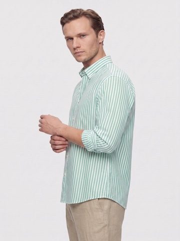 D’S Damat Regular fit Overhemd in Groen