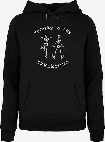 Merchcode Sweatshirt 'Spooky Scary Skeletons - Dance Duo' in Schwarz: predná strana