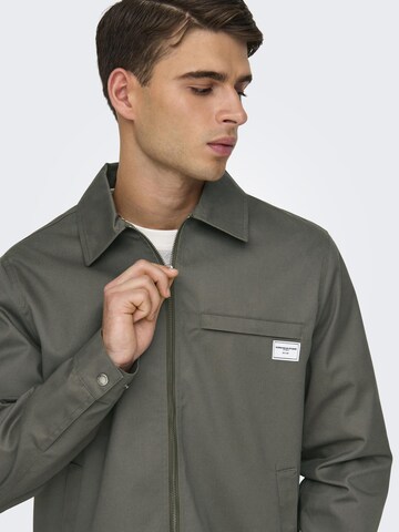 Only & Sons Übergangsjacke 'RALPH' in Braun