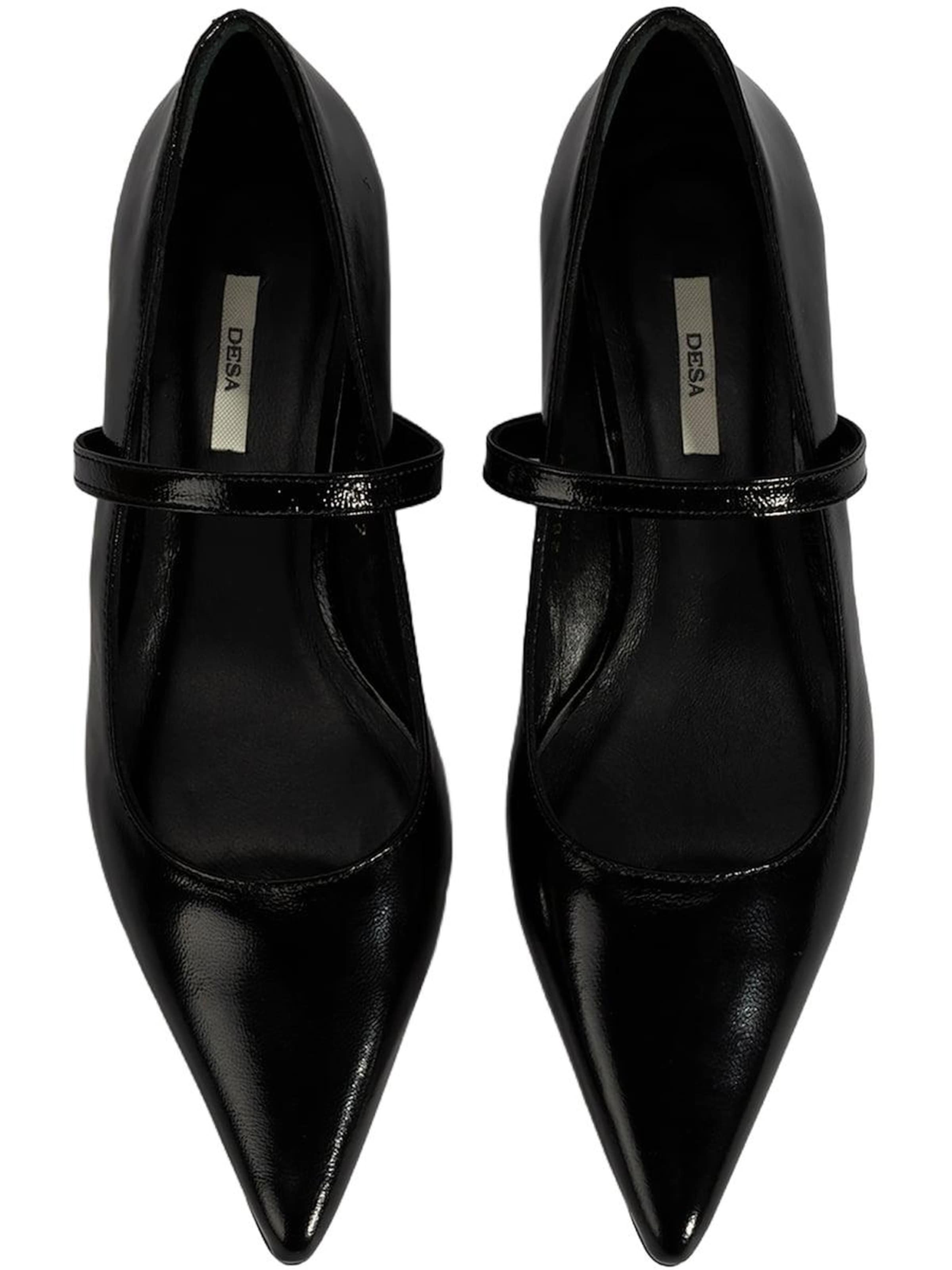 Desa Pumps 'Ballettschuhe' in Zwart