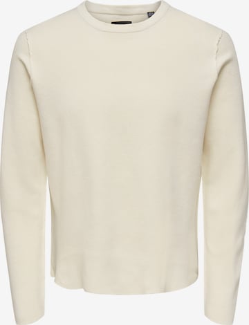 Only & Sons Sweater 'Luke' in White: front
