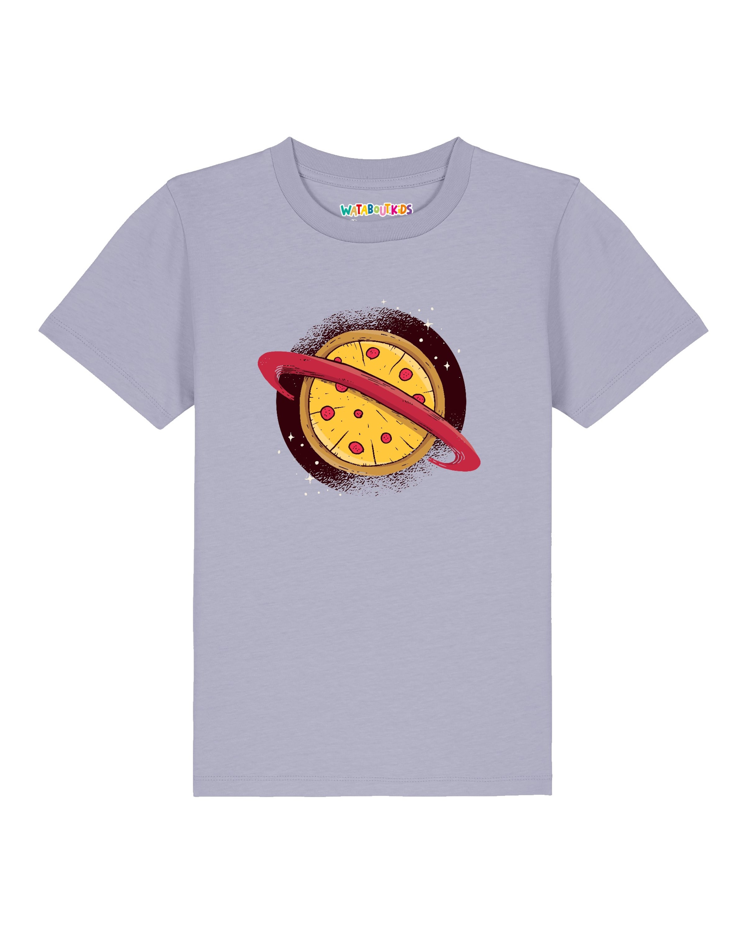Maglietta 'Pizza Planet' di watabout.kids in blu: frontale