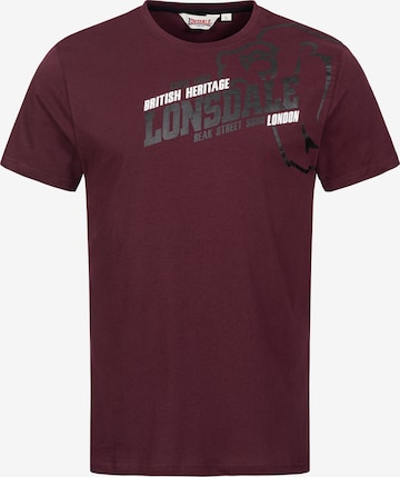 T-Shirt 'Walkley' LONSDALE en rouge : devant