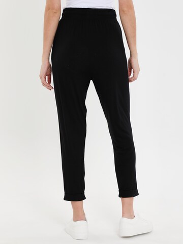Threadbare Regular Pleated Pants 'Steph' in Black