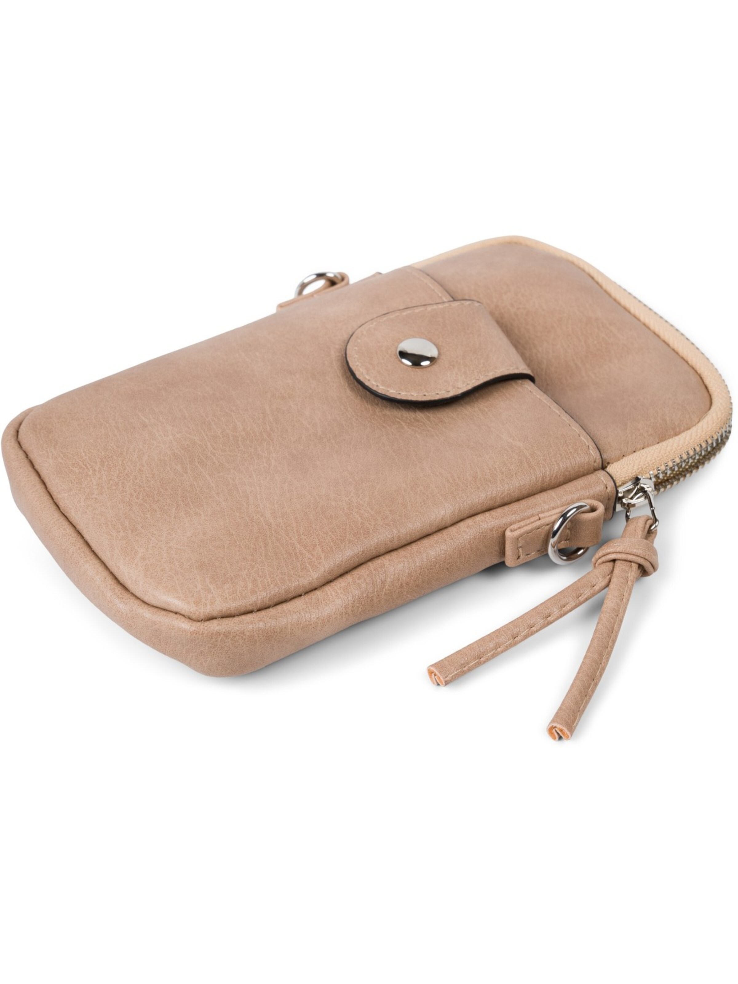 styleBREAKER Crossbody bag 'Mini Umhängetasche Uni' in Beige