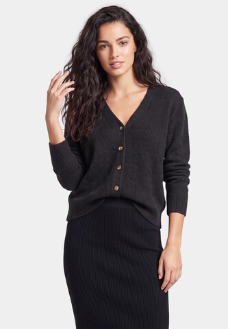 usha BLACK LABEL - Casaco de malha em preto: frente