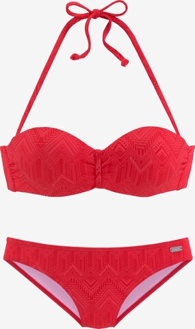 Bandeau Bikini BUFFALO en rouge : devant