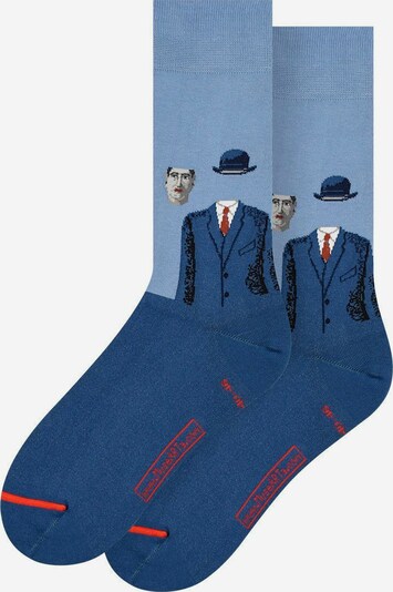 MuseARTa Chaussettes ' The Pilgrim ' en bleu clair / bleu foncé, Vue avec produit
