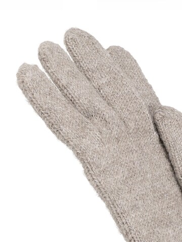 CAPO Full Finger Gloves 'Strickhandschuhe, melange' in Beige