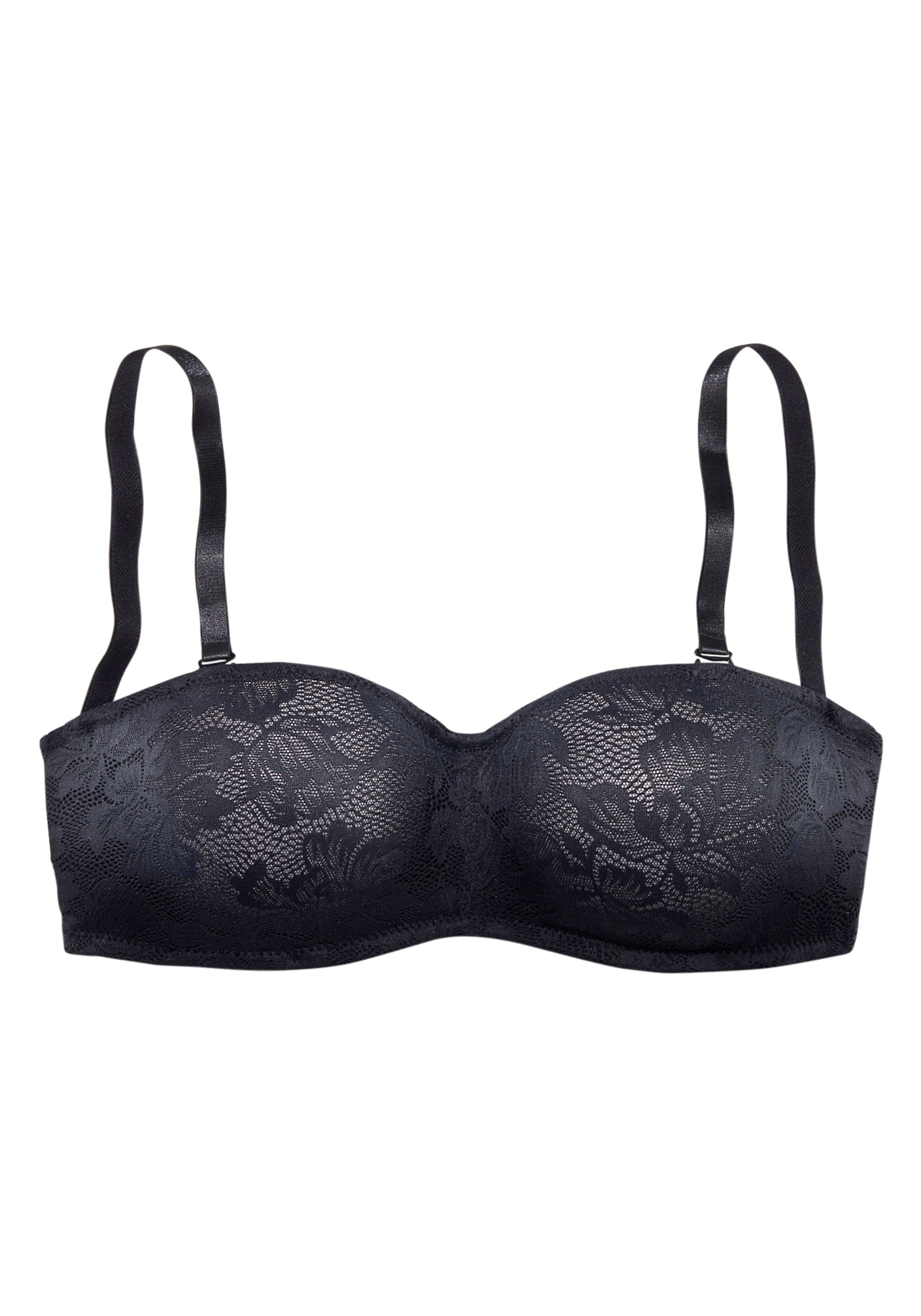 NUANCE - Bandeau Sujetador en negro: frente