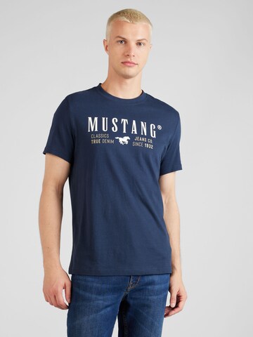 MUSTANG T-Shirt 'Alex' in Blau: predná strana