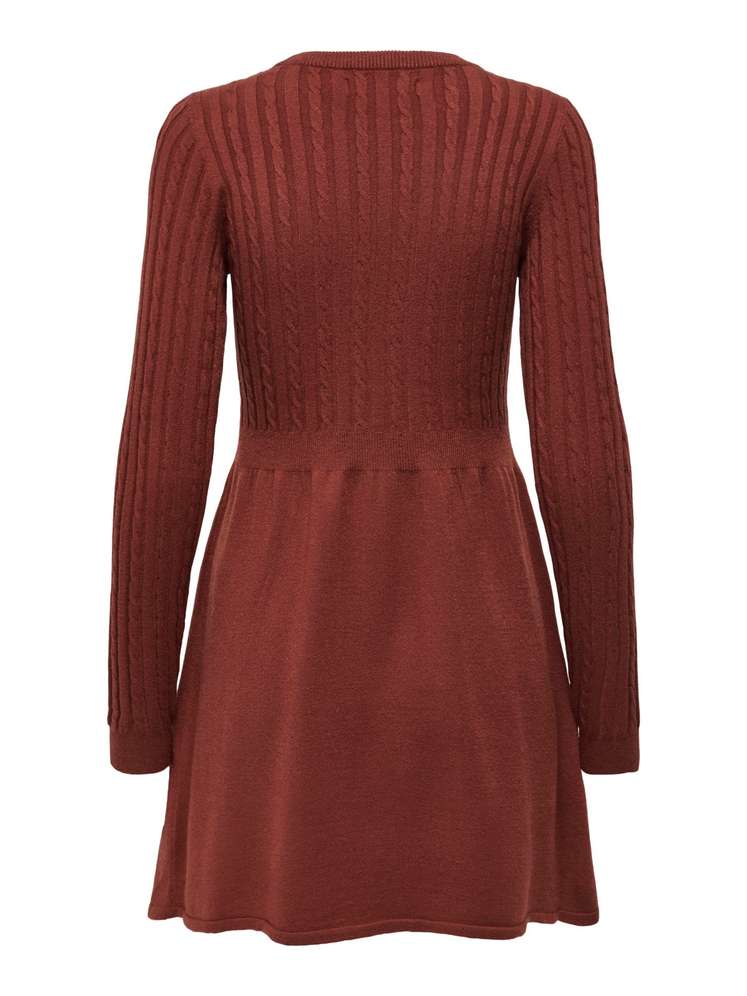 ONLY Strickkleid 'FIA' in Braun