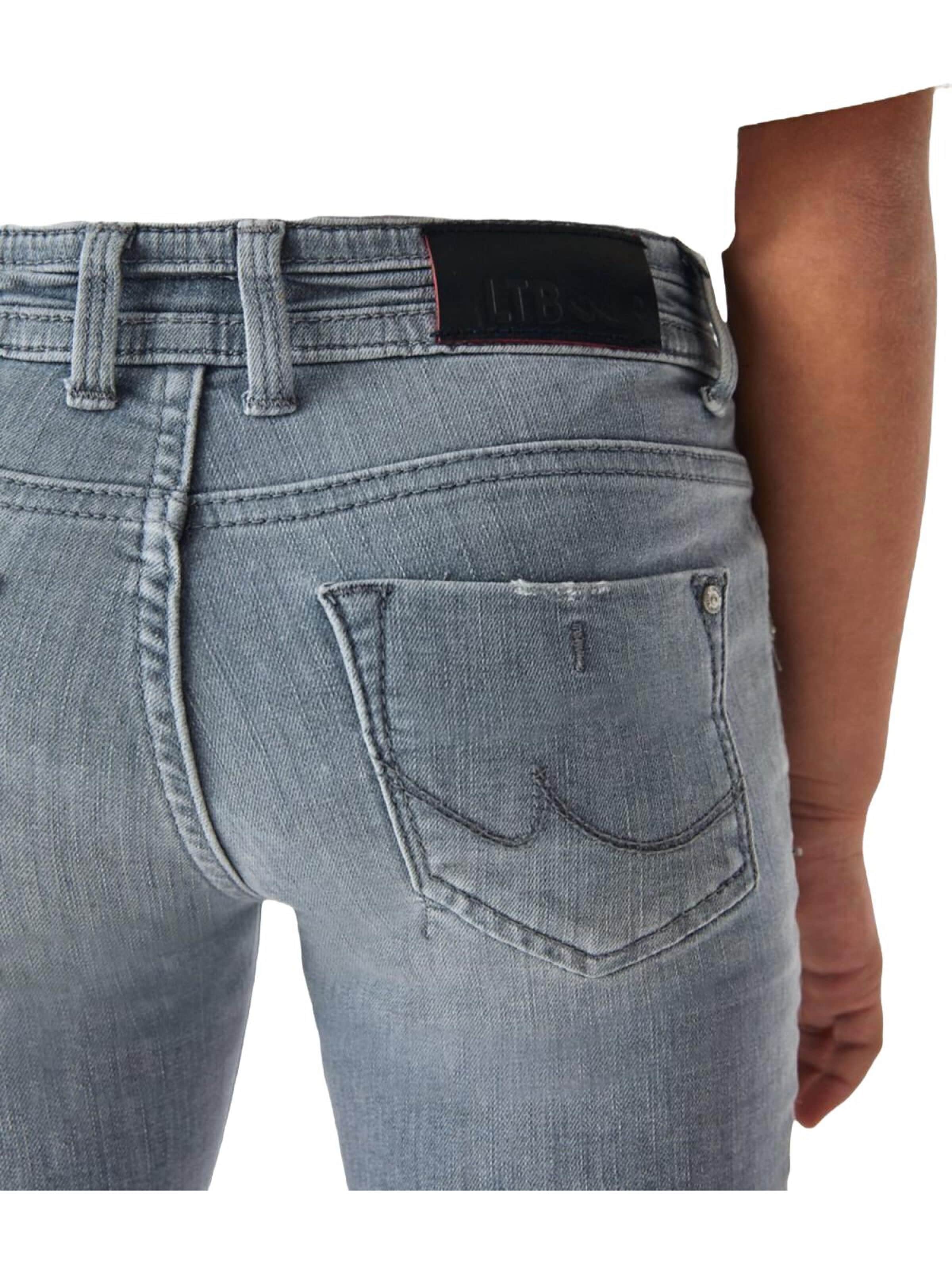 LTB Jeans - regular Vaquero 'LTB Jeans Baby Girl Julita G Mid Waist Asymmetrische Jeanshose' en gris