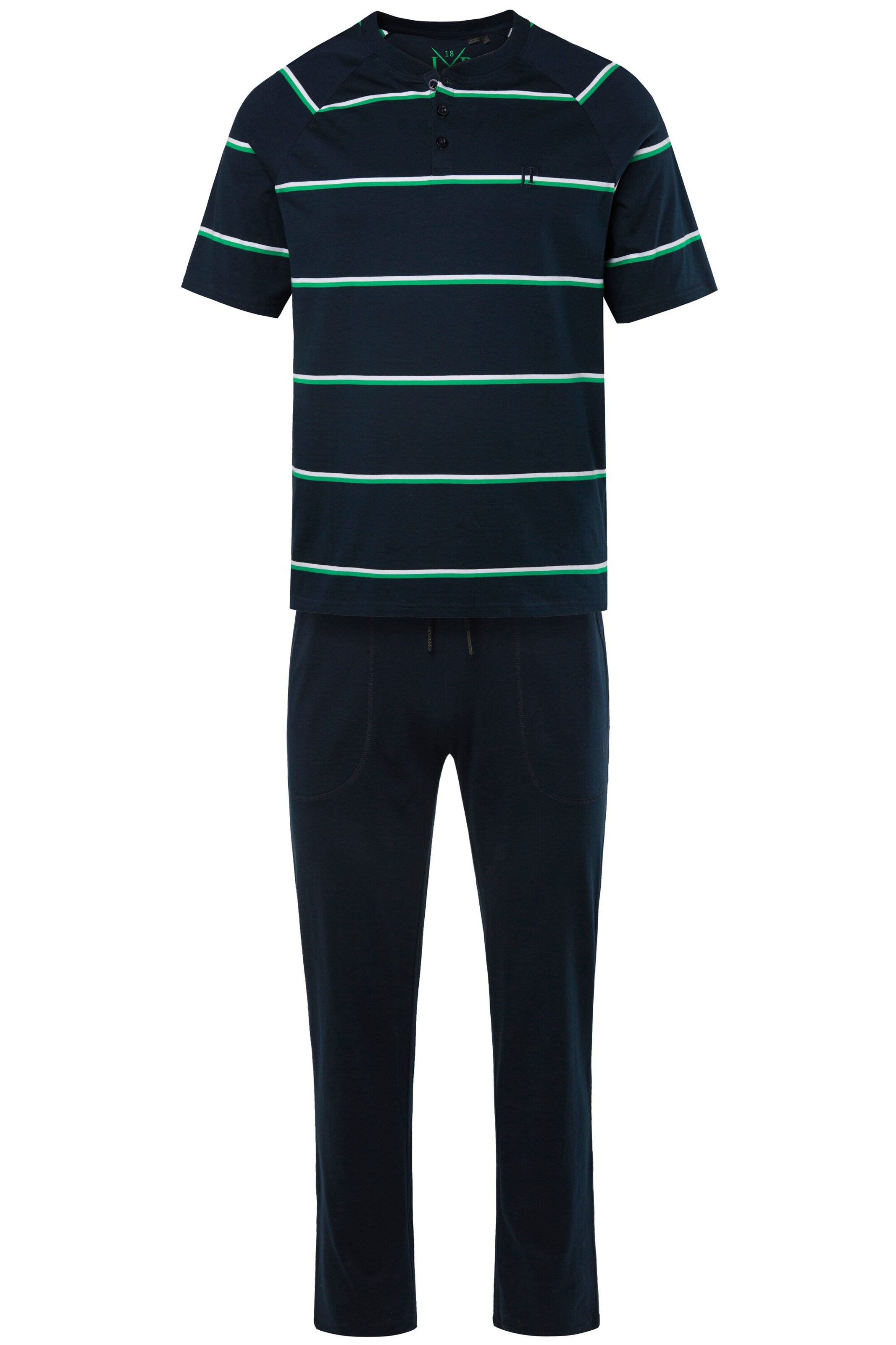 JP1880 Pyjama lang in Zwart: voorkant