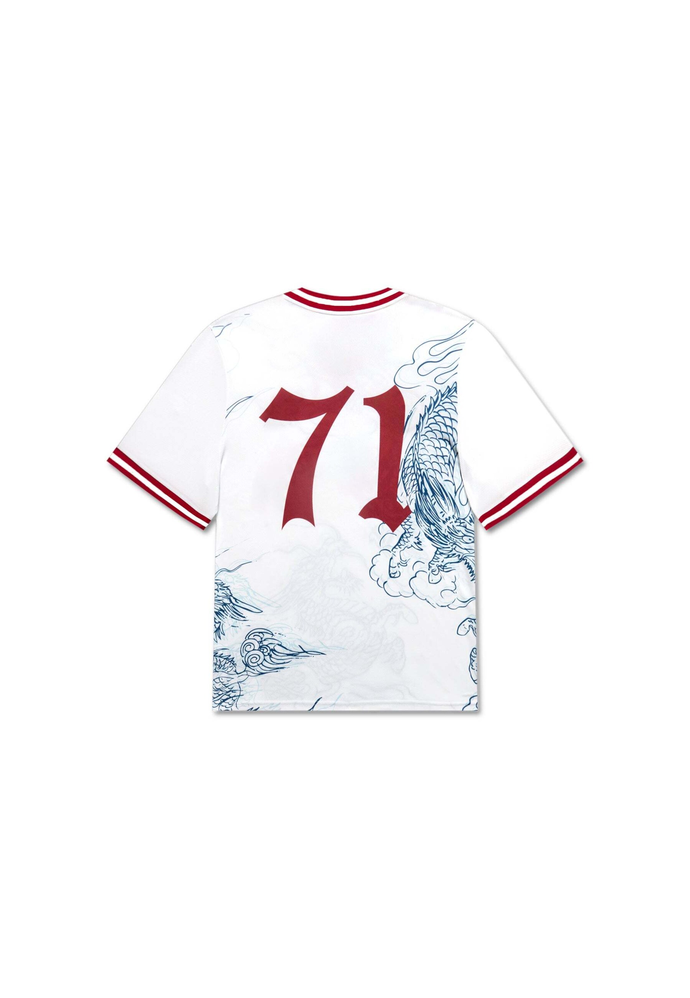 Ed Hardy Póló 'Soaring Dragon Football' - fehér