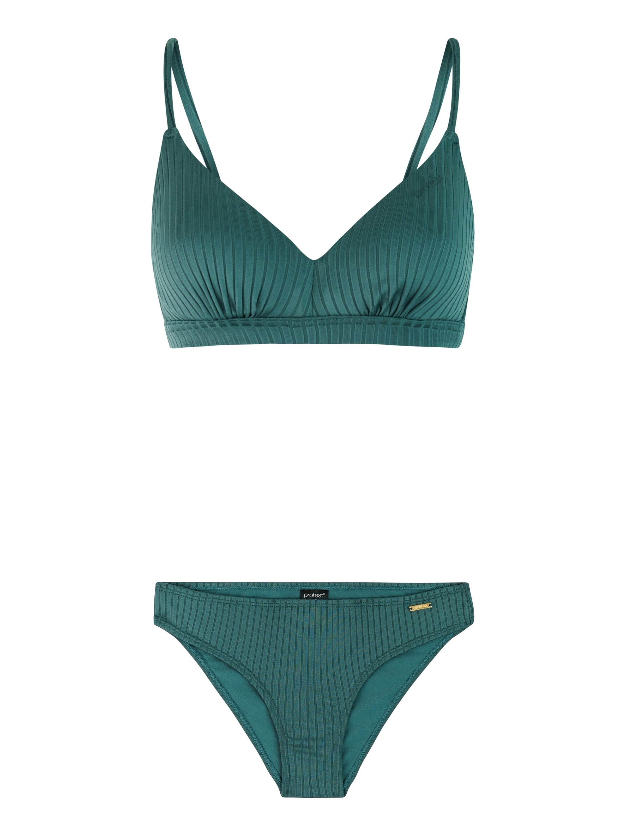 PROTEST Triangel Bikini 'PRTKyla' in Groen: voorkant