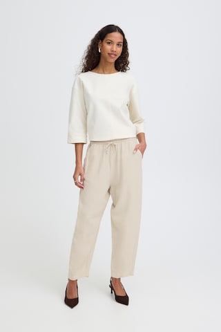 ICHI Wide Leg Hose in Beige