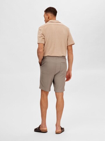SELECTED - regular Pantalón en gris