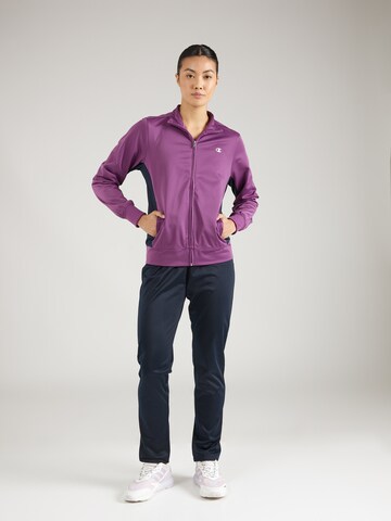Champion Authentic Athletic Apparel Trainingspak in Lila: voorkant