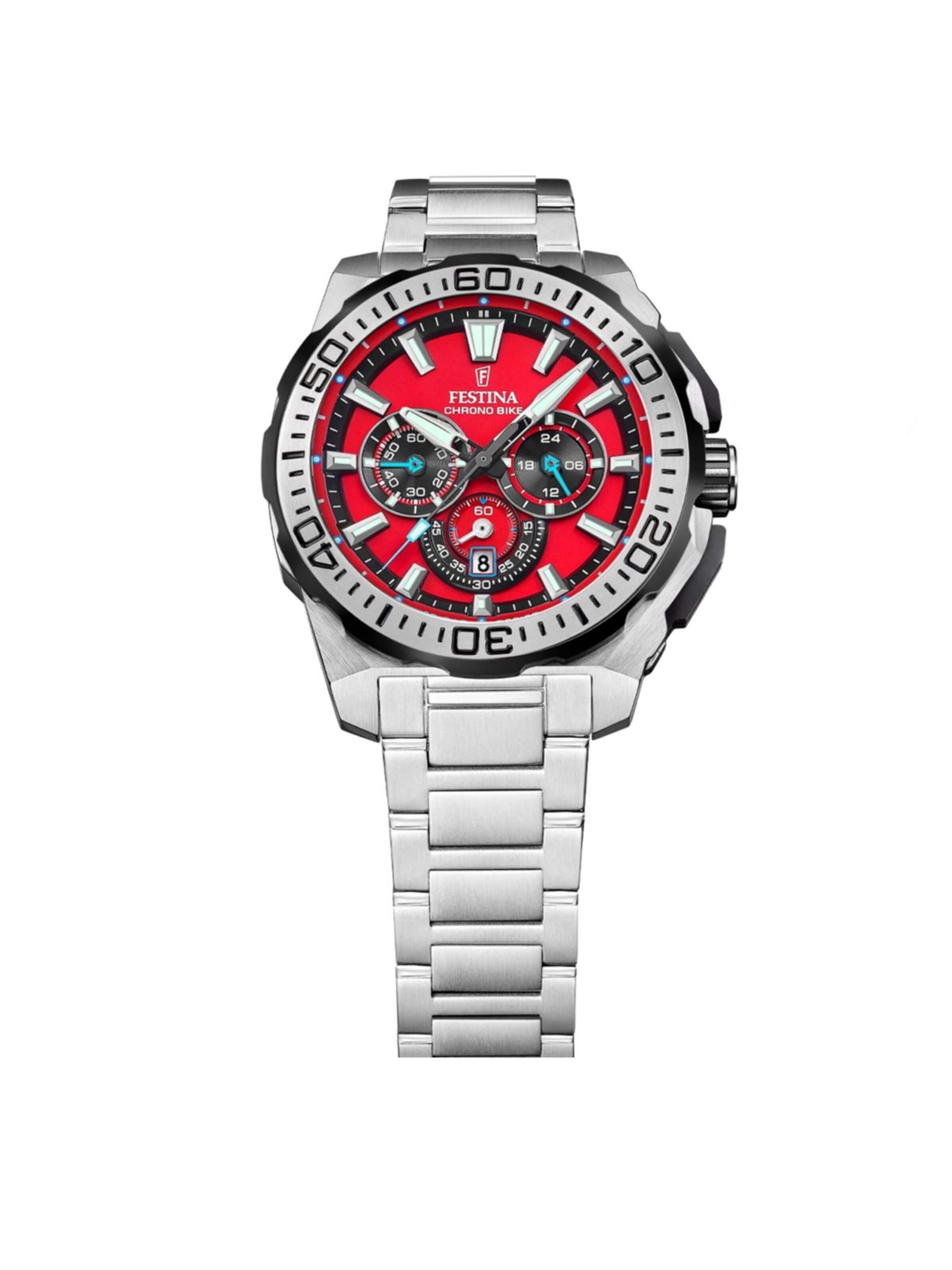 Montre à affichage analogique 'Chrono Bike' FESTINA en rouge