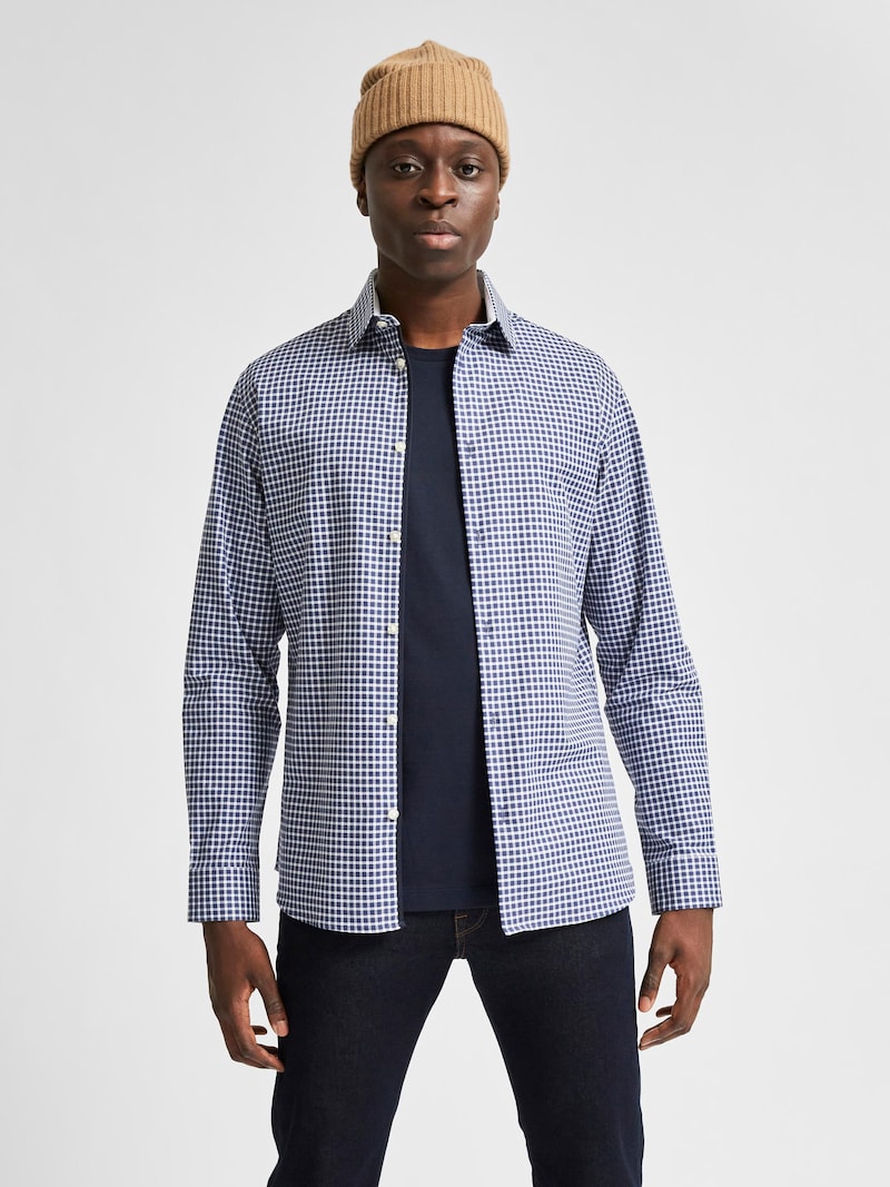 Button-up Shirts SELECTED HOMME Checked shirts Blue