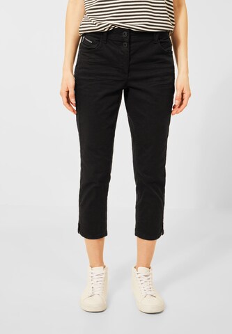 CECIL Slim fit Pants in Black: front