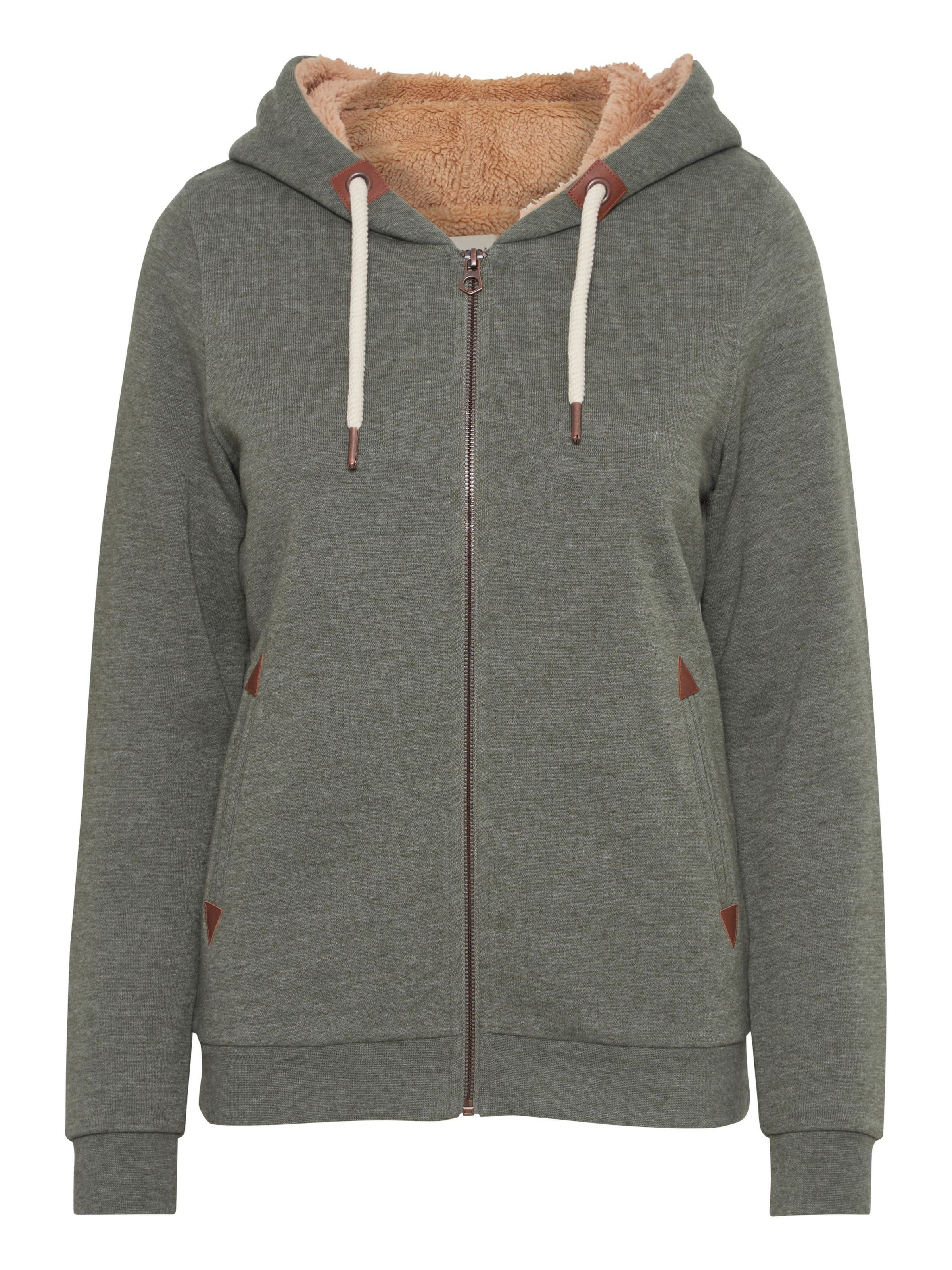 Oxmo - Casaco em moletão 'Vicky' em verde: frente