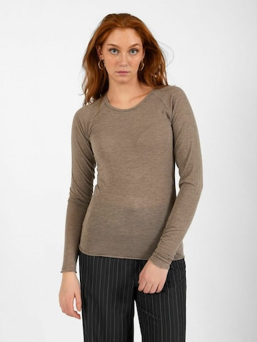 Coster Copenhagen - Jersey ' LANA ' en marrón: frente